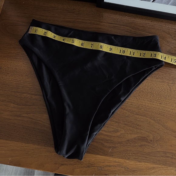 CHEEKY HIGH WAISTED BLACK SWIM BOTTOMS #0341 - Picture 4 of 7